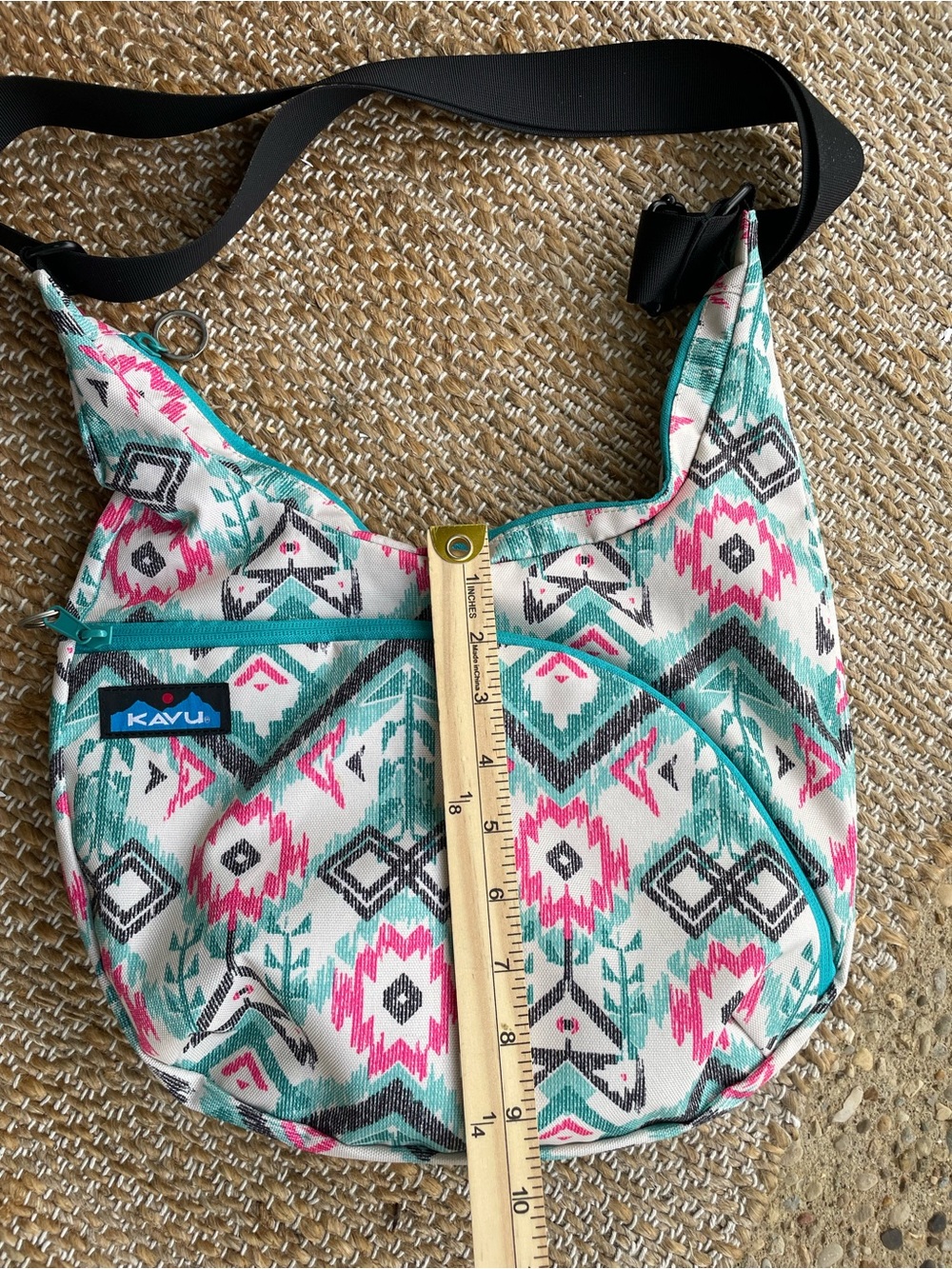 KAVU Island Ikat Singapore Satchel Crossbody Shoulder Bag - Picture 7 of 8